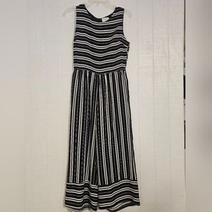 Everly Sleeveless Wide Leg Striped Jumpsuit Size Small
